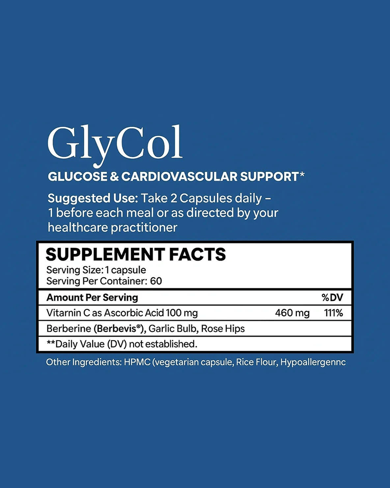 SaBio Therapeutics GlyCol supplement facts label