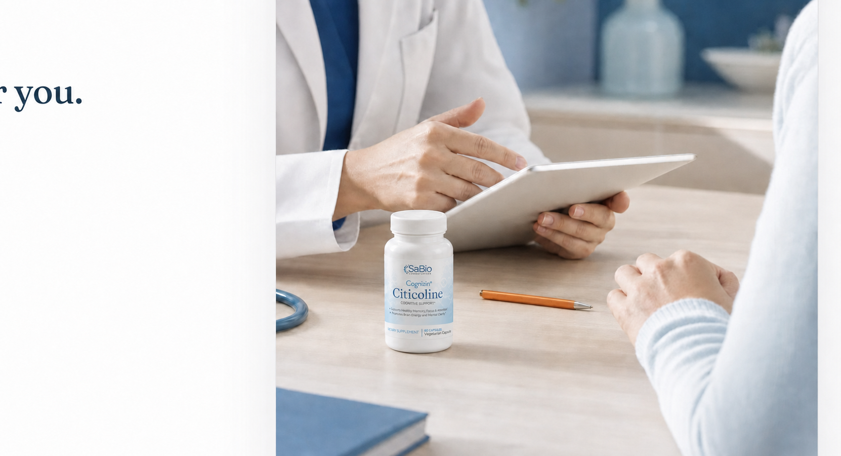 A clinician reviewing a SaBio Therapeutics recommendation